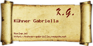Kühner Gabriella névjegykártya