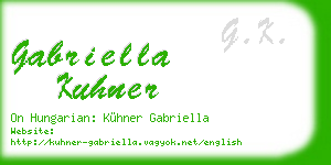 gabriella kuhner business card